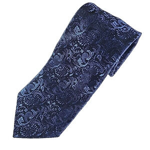 Giulia Visconti Blue Paisley Silk Tie Necktie - Made in Italy - Like New